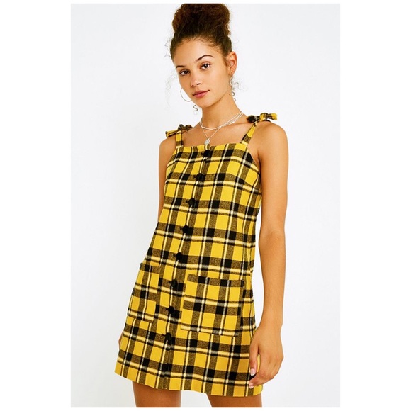 Lazy Oaf Dresses & Skirts - Sold • pinky dress in yellow check